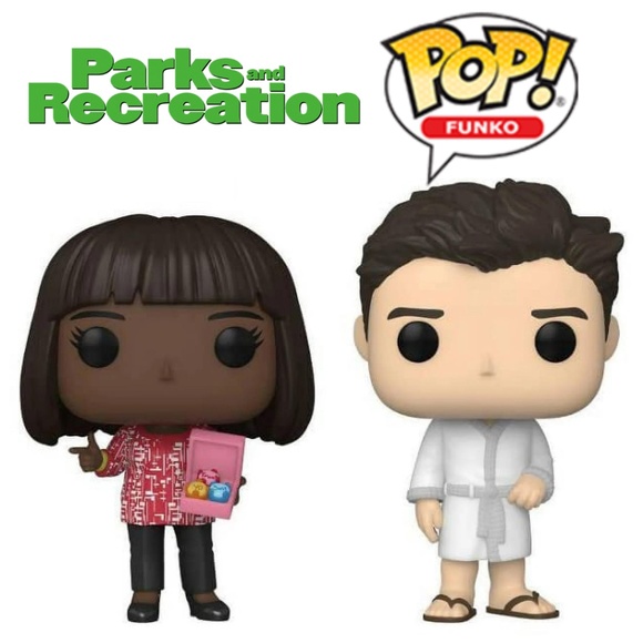 Funko POP!  Parks & Recreation Donna & Ben Treat Yo'self 2-Pack - Picture 1 of 8